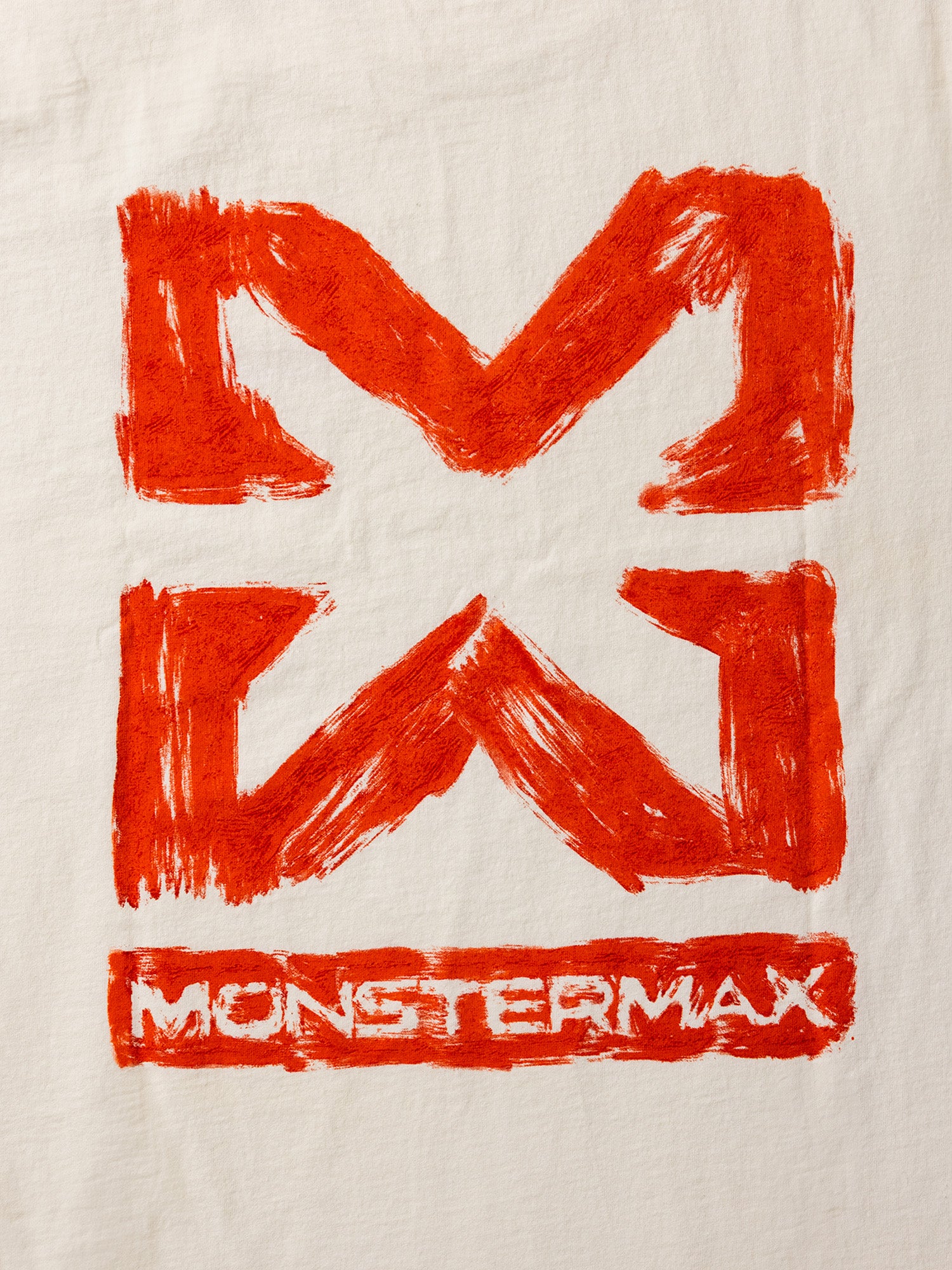 MONSTERMAX PAINTED LOGO WHITE TEE