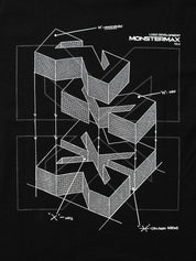 MONSTERMAX SCHEMATIC BLACK TEE