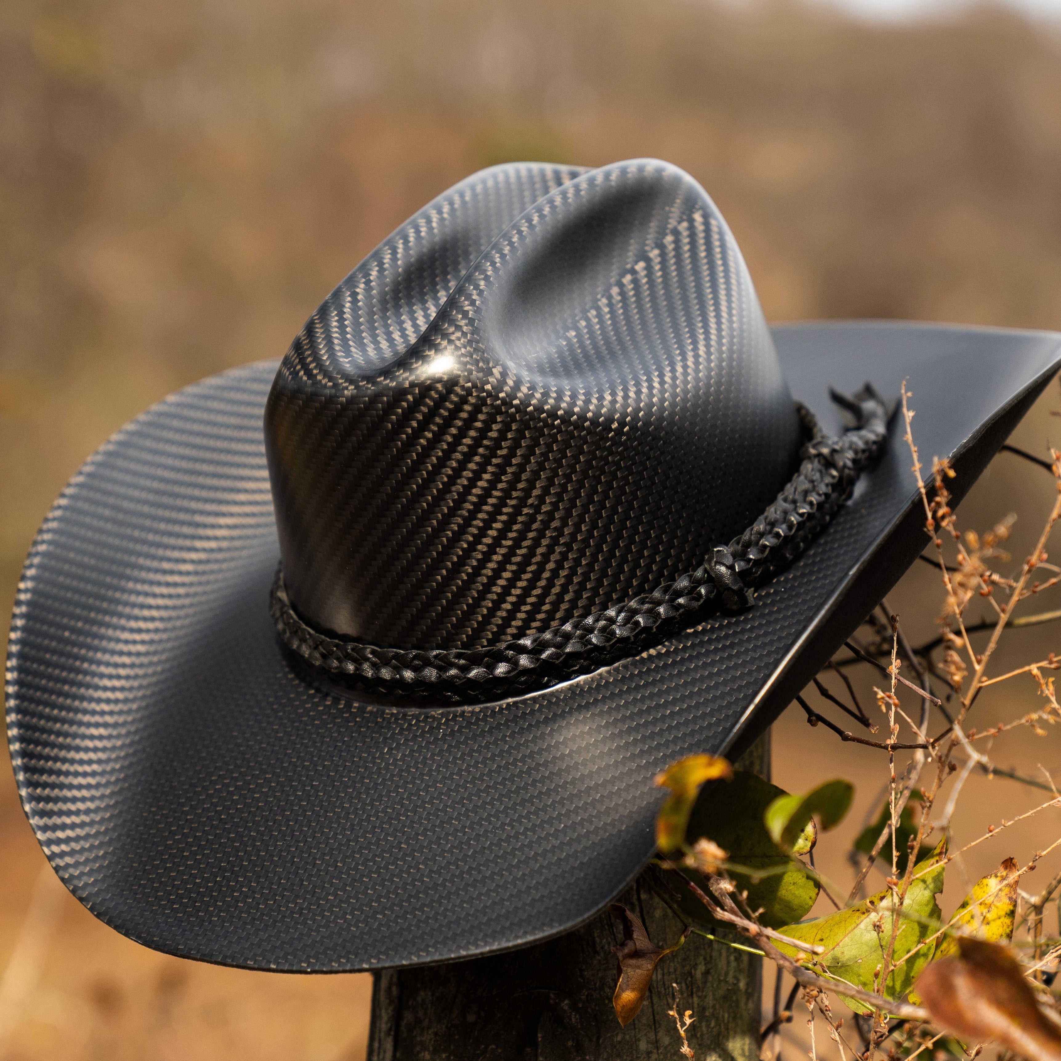 WHISTLINDIESEL x NELSON RACING DESIGN  Hand Made Carbon Fiber Cowboy Hat - MATTE