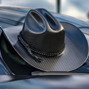 WHISTLINDIESEL x NELSON RACING DESIGN  Hand Made Carbon Fiber Cowboy Hat - MATTE
