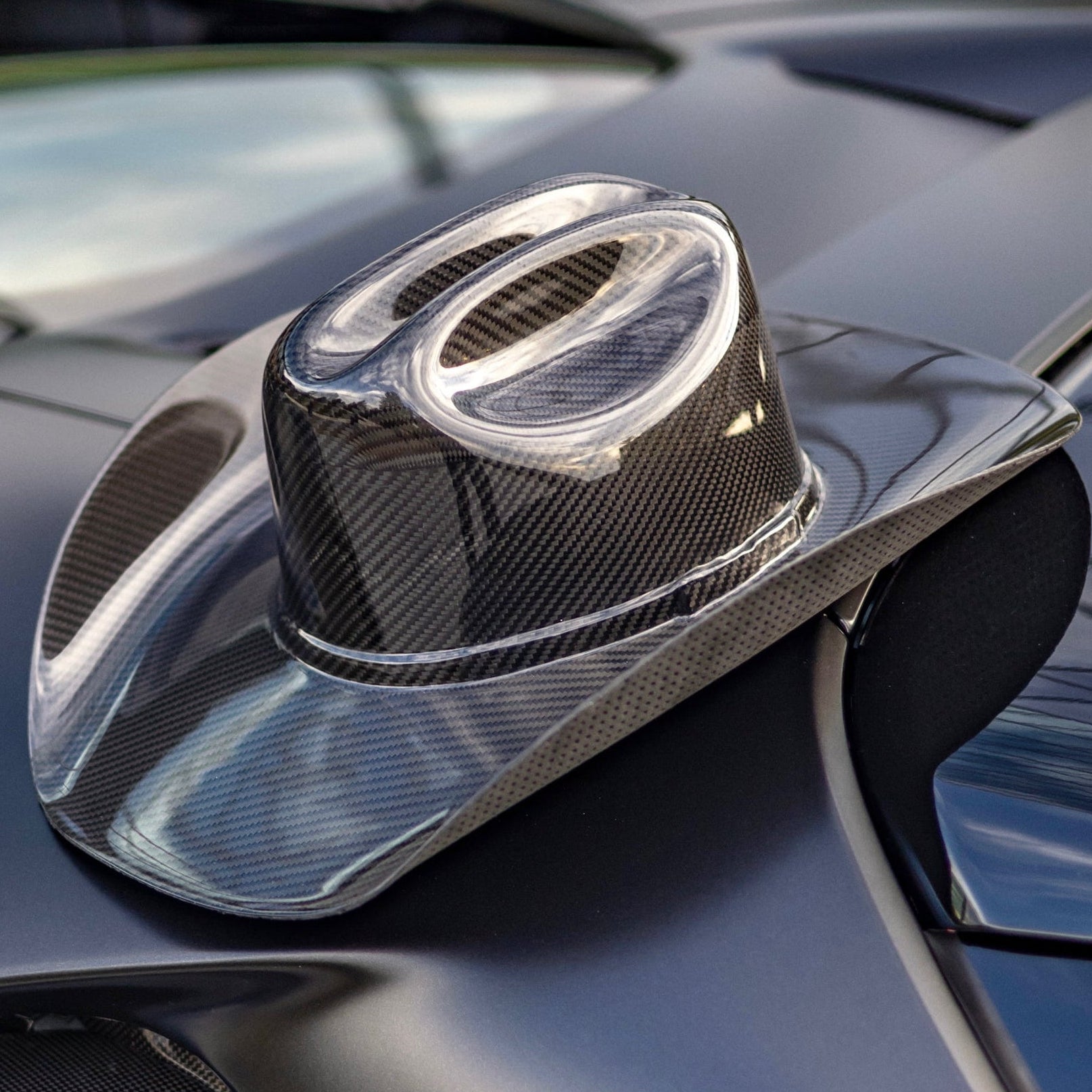 WHISTLINDIESEL x NELSON RACING DESIGN Hand Made Carbon Fiber Cowboy Hat - GLOSS