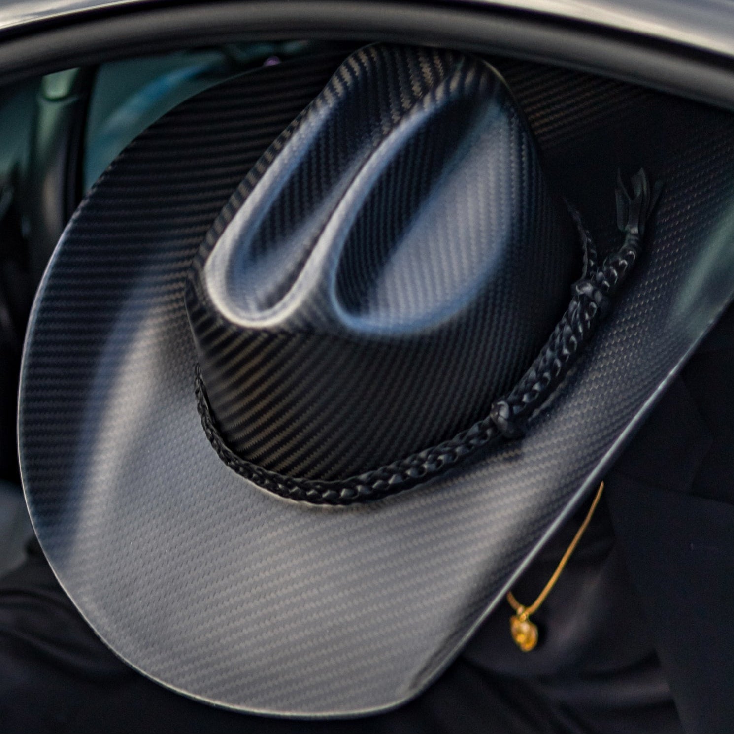 WHISTLINDIESEL x NELSON RACING DESIGN  Hand Made Carbon Fiber Cowboy Hat - MATTE